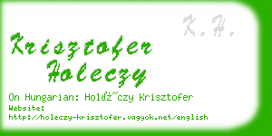 krisztofer holeczy business card